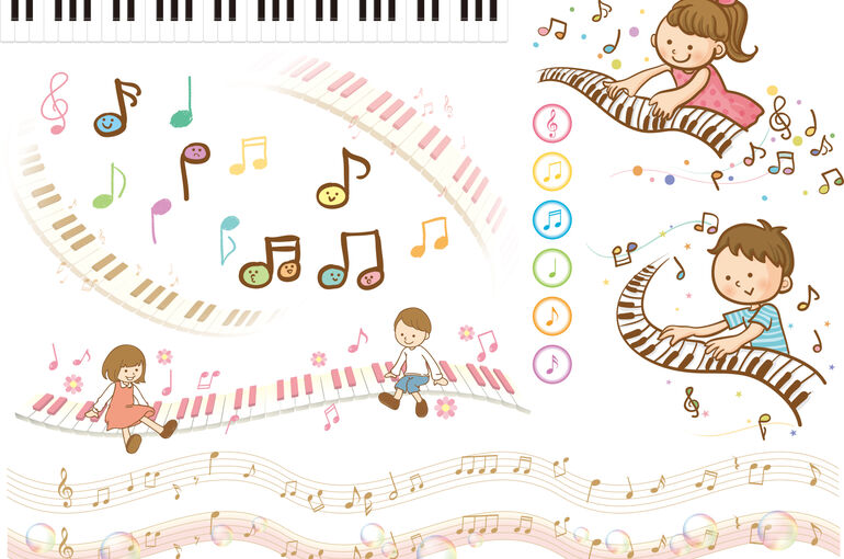 子供お音楽イラスト明るい
