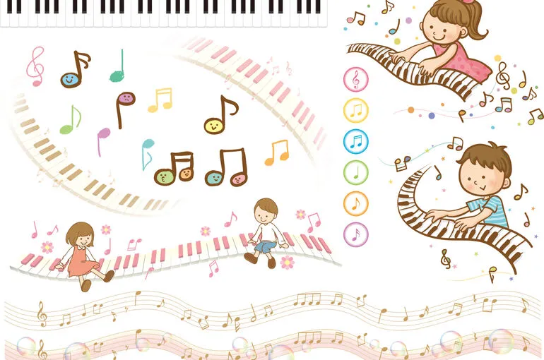音楽の明るいイラスト