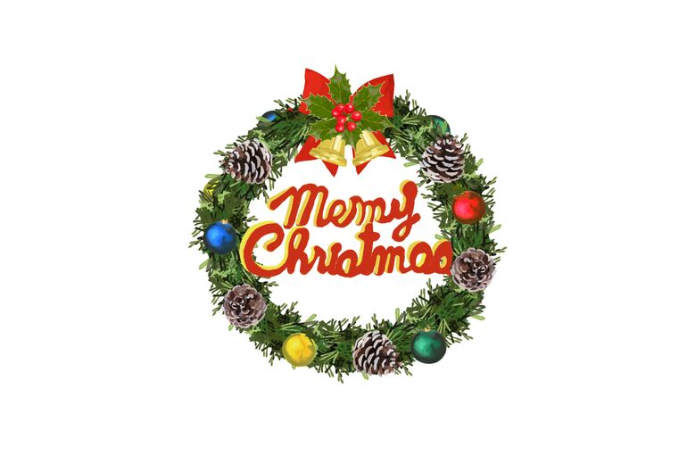 クリスマスリースのイラスト