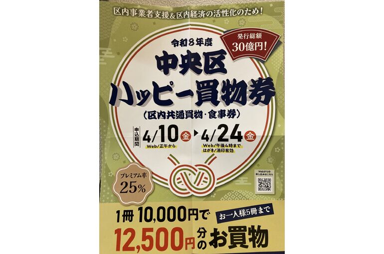 2026年中央区ハッピー券ポスター